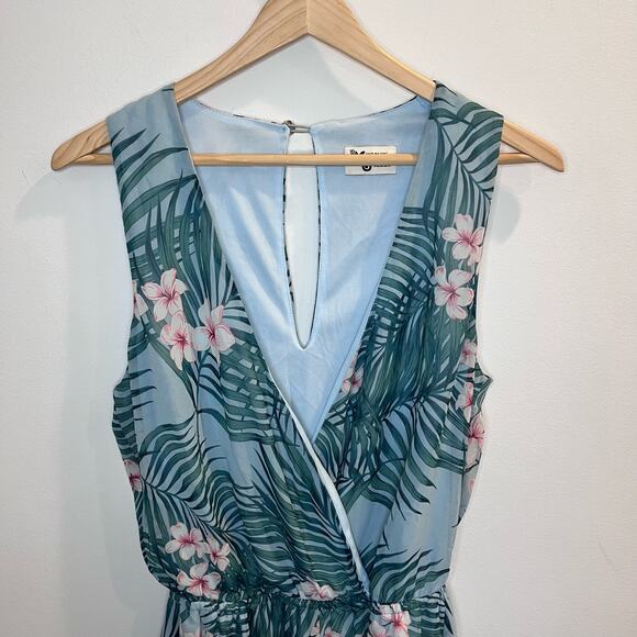 Show Me Your MuMu Riri Romper Hanalei Dream Ruffle Hem Crossover Top Size M - Picture 3 of 7